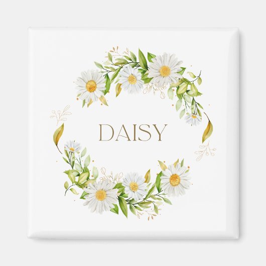 Daisy Flower Magnet voor april (3) Magneet (Voorkant)