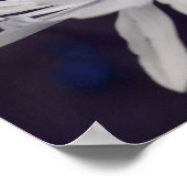 Daisy Flower met blauw centrum Abstract Poster (Hoek)