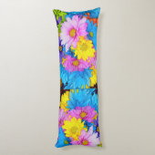 Daisy Flower Mix Pillow Lichaamskussen (Achterkant (Verticaal))