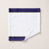 Daisy Flower & monogram on marvy blue & white bat Bad Handdoek (Wasdoekje)