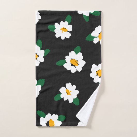 Daisy Flower Pattern Green Yellow Bold Bath Towel Bad Handdoek (Handdoek)