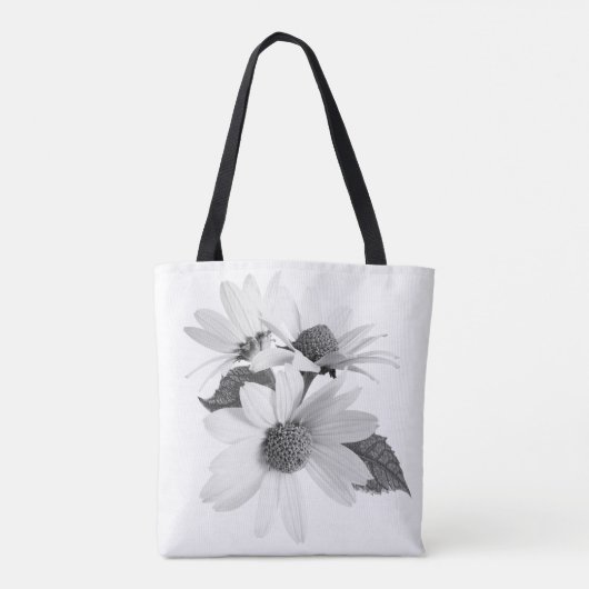 Daisy Flower Personalized Herbruikbare Canvas tas (Achterkant)