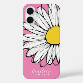 Daisy Flower Persoonlijke naam iPhone 16 Hoesje