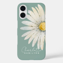 Daisy Flower Persoonlijke naam iPhone 16 Hoesje
