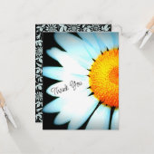 Daisy Flower Photo Hartelijk dank Kaart (Voorkant / Achterkant in situ)