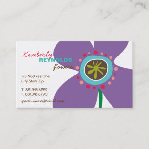 Daisy Flower Pop Fun Summer Daisies Whimsical Visitekaartje