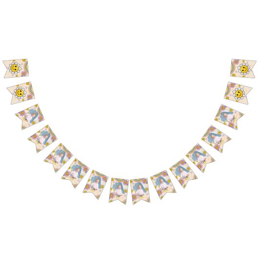 Daisy Flower Rainbow Premier Anniversaire Drapeaux (Tout)