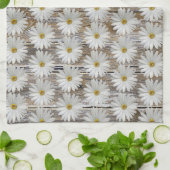 Daisy Flower Rustic Barn Board Keuken Handdoeken (Gevouwen)