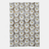Daisy Flower Rustic Barn Board Keuken Handdoeken (Verticaal)