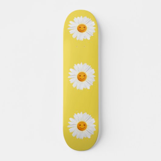 Daisy Flower Smiley Face Skateboard (Voorkant)