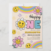 Daisy Flower Super Carte d'invitation pour le prem (Devant)