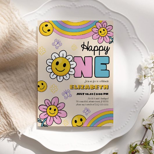 Daisy Flower Super Carte d'invitation pour le prem