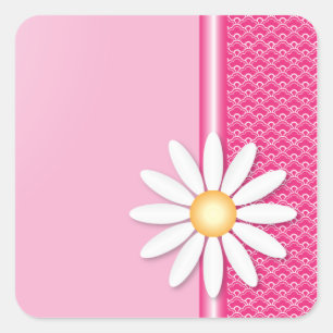 Daisy flower vierkante sticker