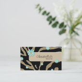 Daisy Flower Visitekaartje Zebra Khaki BB (Staand voorkant)