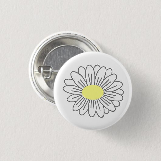 Daisy Flower Witte Button (Voorkant /achterkant)