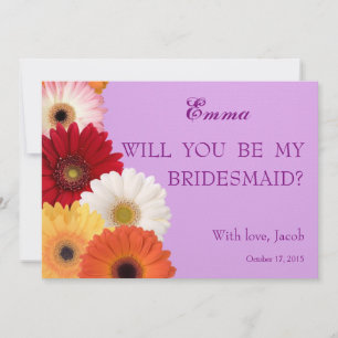 Daisy Flower zal mijn Bridesmaid-uitnodiging zijn Kaart