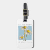 Daisy Flowers Beauty Slogan Bagagelabel (Voorkant verticaal)