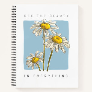 Daisy Flowers Beauty Slogan Notitieboek