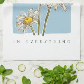 Daisy Flowers Beauty Slogan Theedoek (Gevouwen)