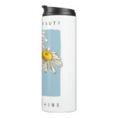 Daisy Flowers Beauty Slogan Thermosbeker (Geroteerd rechts)