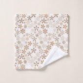 Daisy Flowers Beige Floral Aesthetic Ditsy Tan (Gant de toilette)