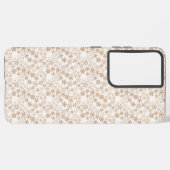 Daisy Flowers Beige Floral Aesthetic Ditsy Tan Samsung Galaxy Hoesje (Linkerkant)