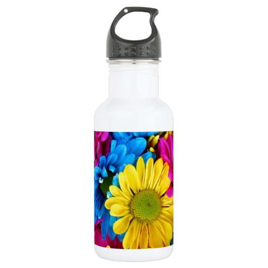Daisy Flowers Blossoms Love Destiny Shower Party Waterfles (Voorkant)