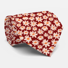 Daisy Flowers Illustratie Rood Patroon Huwelijk