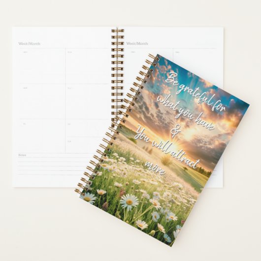 Daisy Flowers Meadow - Inspirational Phrases Planner (Display)