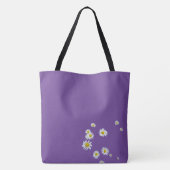 Daisy Flowers Pattern Canvas tas (Achterkant)