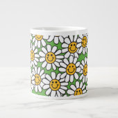 Daisy Flowers Pattern Extra Grote Mok (Voorkant)
