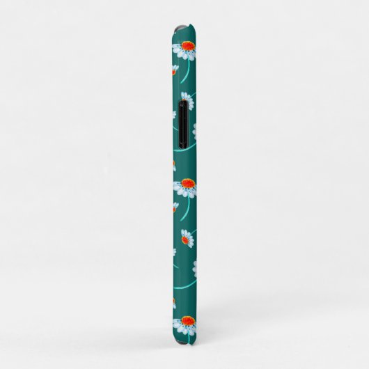 Daisy Flowers Pattern - Jade Green Case-Mate iPhone Case (Achterkant/rechts)