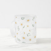 Daisy Flowers Pattern Mug Matglas Koffiemok (Voorkant links)