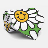 Daisy Flowers Pattern Stropdas (Opgerold)