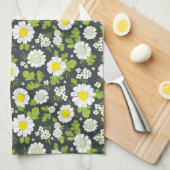 Daisy Flowers Pattern Theedoek (Quarter Fold)