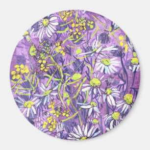 Daisy Flowers Polka Dot Zomer Bloemen Bloemen Bloe Magneet