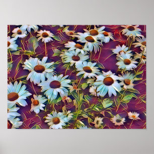 DAISY FLOWERS POSTER
