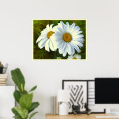 Daisy Flowers Print Classic Daisies Poster Print (Thuiskantoor)