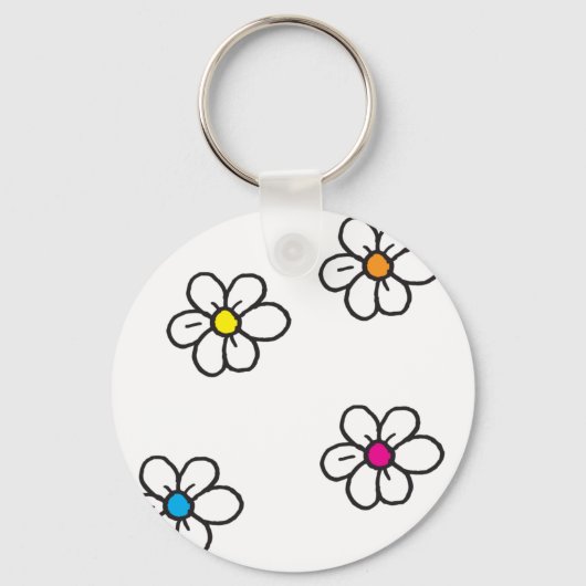 Daisy Flowers Sleutelhanger (Voorkant)