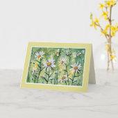  Daisy Flowers Waterverf Kaart (Gele Bloem)