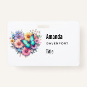 Daisy Flowers with a Beautiful Butterfly Badge (Voorkant)