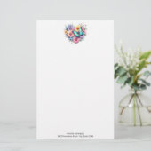 Daisy Flowers with a Beautiful Butterfly Briefpapier (Staand voorkant)