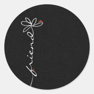 Daisy Friend met damesinsecten Ronde Sticker
