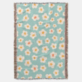 Daisy Fringe Throw Blanket Deken (Voorkant Verticaal)