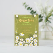 Daisy Garden Anniversaire Fête Invitation (Debout devant)