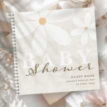 Daisy Garden Baby shower Gender Neutral Guest Book