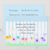 Daisy Garden Baby Shower-uitnodigingen Kaart (Voorkant / Achterkant)