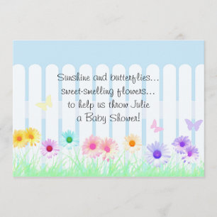 Daisy Garden Baby Shower-uitnodigingen Kaart