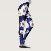 Daisy Garden Blue Art Leggings Abstraits (Droite)