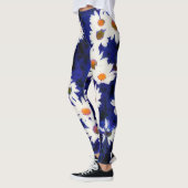 Daisy Garden Blue Art Leggings Abstraits (Gauche)